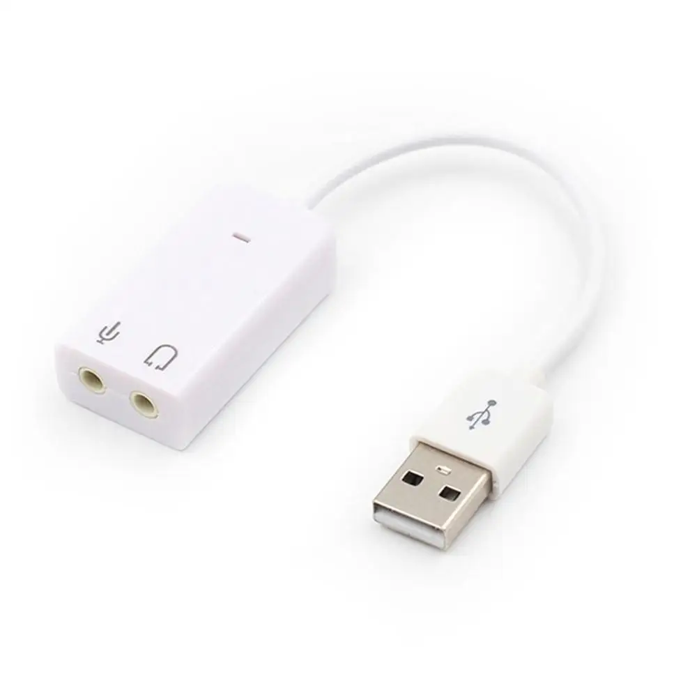 External USB Sound Card 3D Virtual 7.1 Channel Audio Sound Card Adapter Plug & Play untuk PC Desktop Laptop Notebook