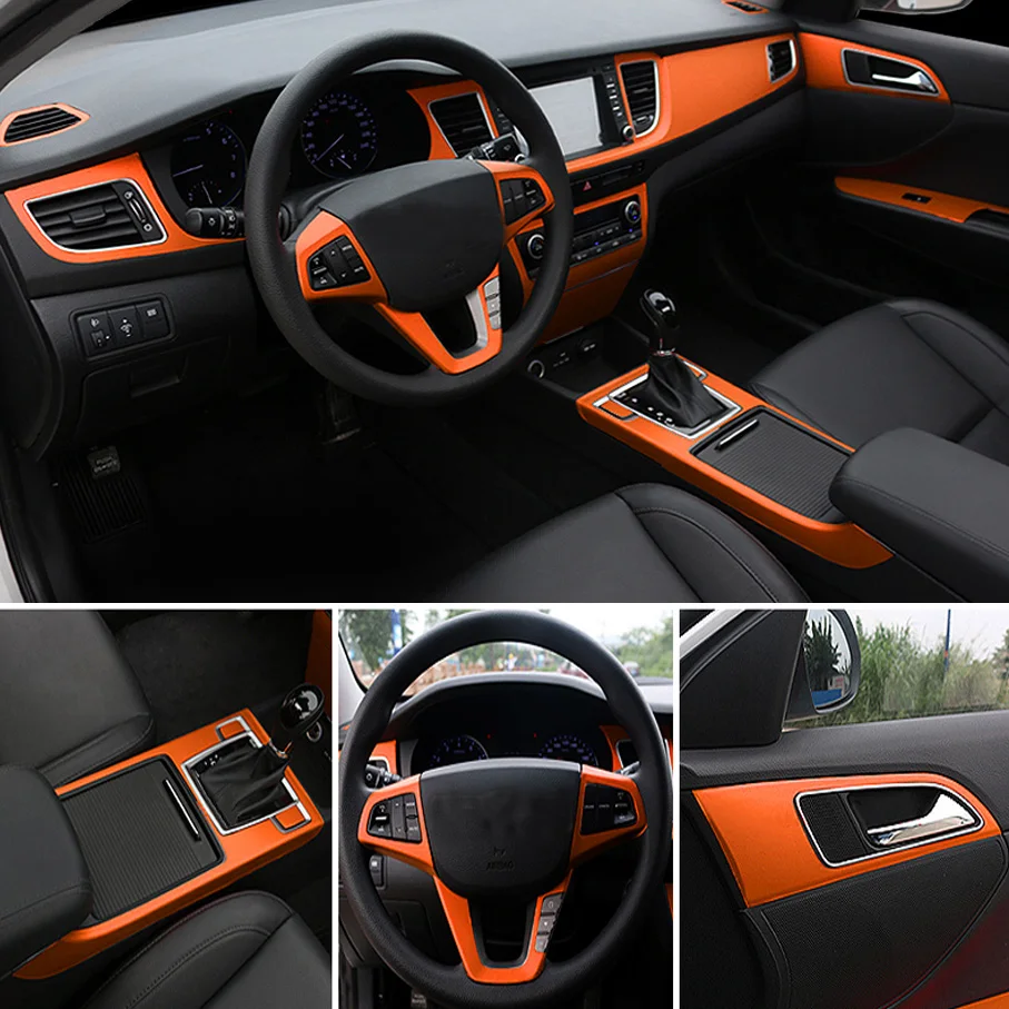 50cm*200/300CM Glossy orange Matte Vinyl car Wraps auto 3D carbon fiber Foil Car Wrap Film Vehicle Sticker Car body Sticker