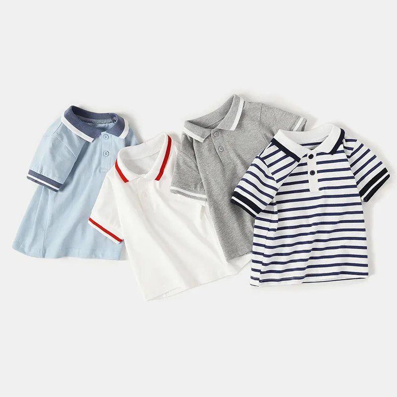 Baby Polo Shirts Cotton Summer Toddler Tshirt 1-4y Quality Children Tops Tee Kids Clothes