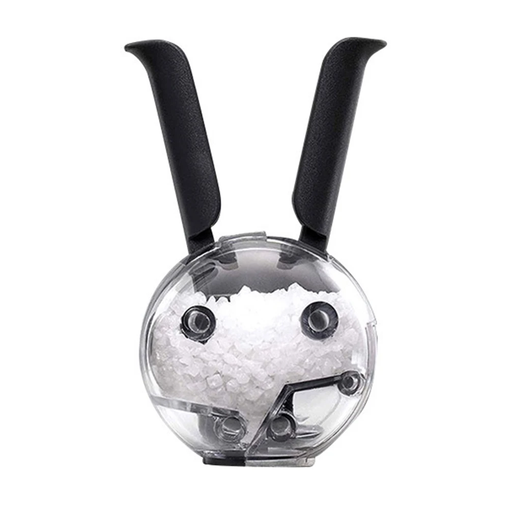 

Salt and Pepper Grinder Mini Manual Spice Grinder Multifunctional Kitchen Tools Black Rabbit Ears Design Abrader