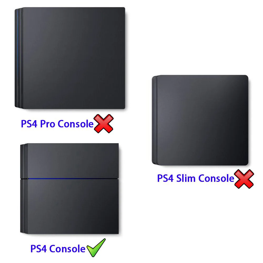 EXtremeRate-Juste de protection horizontale en nylon noir, anti-poussière pour console PS4