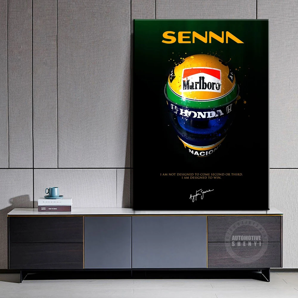 

Wall Art Canvas F1 Racer Helmet Formula 1 Portrait World ChampionTeam Poster Graffiti Home Decoration Picture Paintin Mural