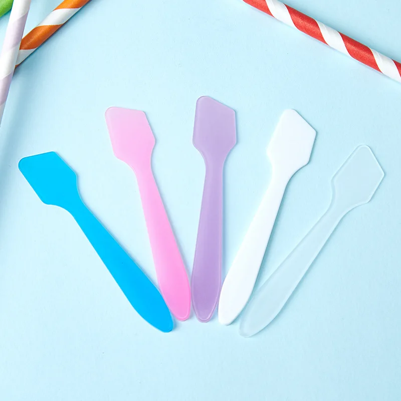 10PCS/LOT DIY Plastic Facial Face Stick Cream Mixing Spatulas Spoon Makeup Cosmetic Make Up Tools