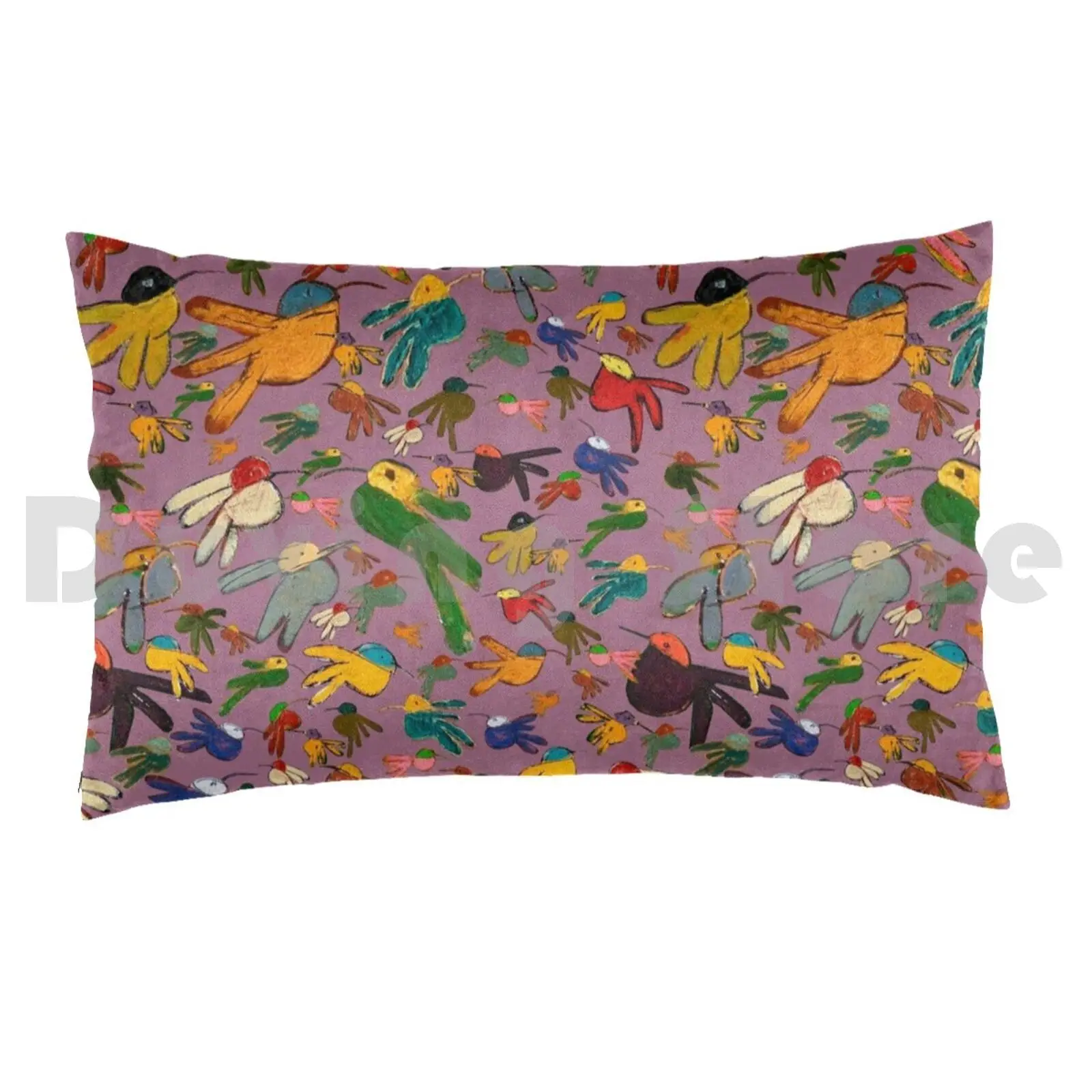 Multicolor Hummingbirds-Orchid Pillow Case 20*30 Inch