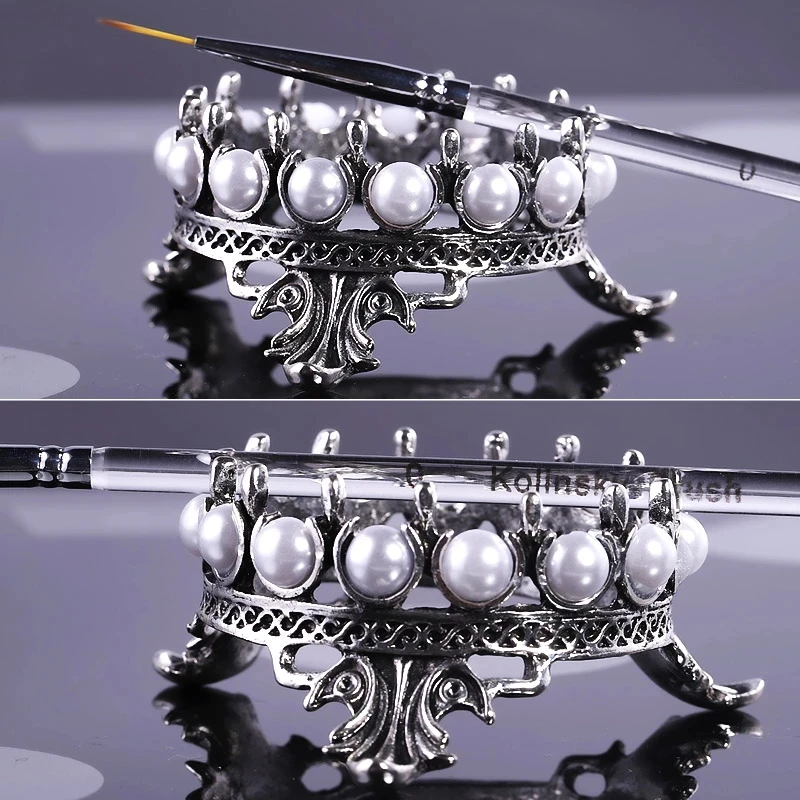 Nail Art Brush Holder Set Salon Pen Rack Accessory Acrylic Crystal Carving Carrier Storage Display Stand Nails Manicure Tools