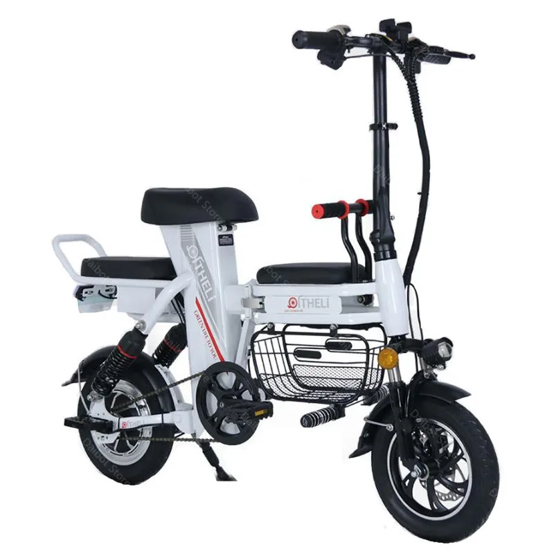 New Foldable Electric Scooter Electric Bicycles 12 Inch Parent-child 350W 48V Mini Electric Bike With Four Suspension System