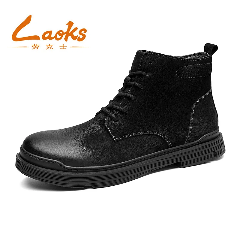 

Men Martis Boots Tooling Boot Red Genuine Leather Round Toe Vintage Style Ankle Boots Casual Shoes Motorcycle Boots Light