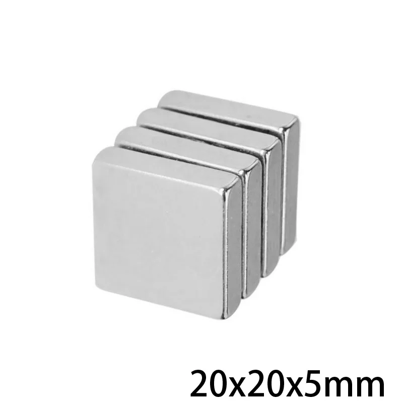 2/5/10/20/30pcs 20x20x5 Potenti Magneti 20x20x5 millimetri Quadrate Magnete 20X20mm Forte Magnete Al Neodimio 20*20*5