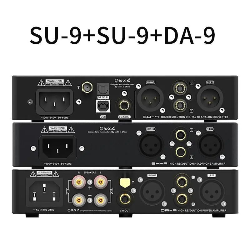 SMSL SU-9 Decoder + SMSL SH-9 Headphone Amplifier+ SMSL DA-9 Power Amplifier SU9 SH9 DA9