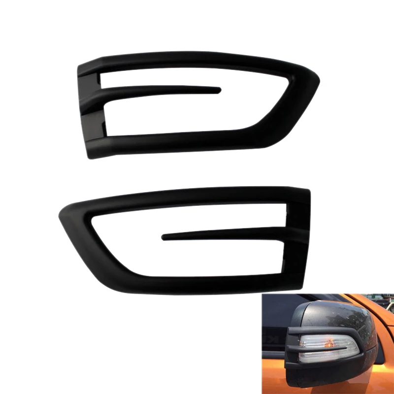 For Ford Ranger T7 Everest Endeavour 16-19 Car Rearview Mirror Decoration Sticker Rear View Lights Decorative Frame