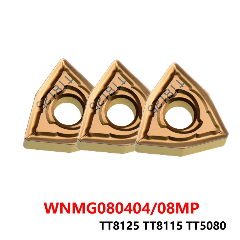 

WNMG WNMG080404 MP WNMG080408-MP TT8115 TT8125 TT5080 for Steel Carbide Cutting Inserts WNMG0804 Turning Tools Cutter Original