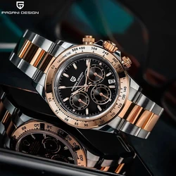 PAGANI DESIGN Fashion brand quartz men automatic date watches diving 100M men sport chronograph sapphire glass casual watch VK63