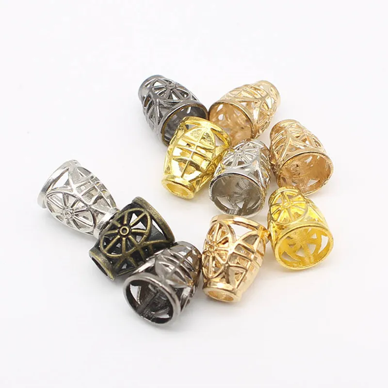 10Pcs Metal Hanging Bell Hanging Rope For Deduction DIY Decorative Buckles Ropes Buckles Down Jacket Pants Headbands Rope Button