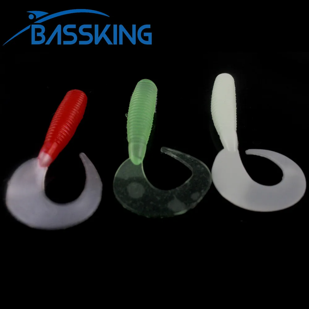 

Bassking 8pcs 75mm 1.6g Soft Bait Worm Fishing Lure Isca Artificial Bait Pesca Bass Lure Jig Head Tackle Grub Worm Soft Lure