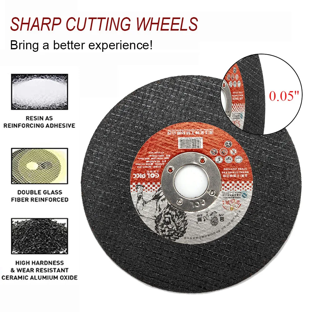 105mm 4inch Ultrathin Resin Cutting Disc Grinding Disks Blade Reinforced Cut Off Wheel Metal For Angle Grinder Tool Accessories