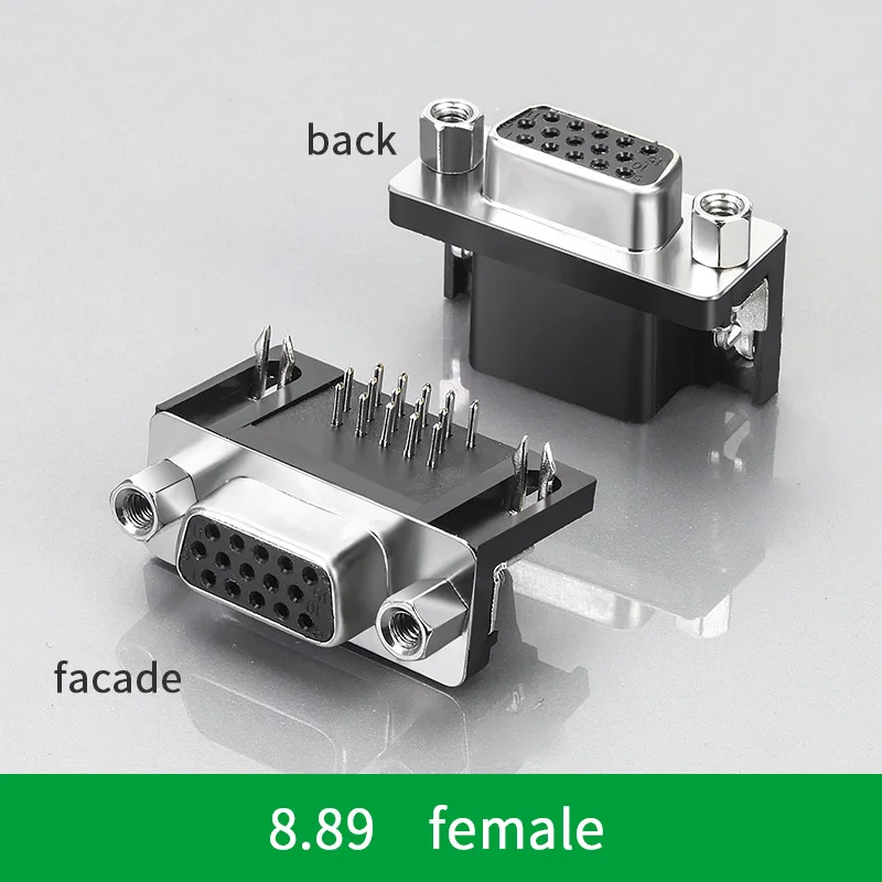 VGA stecker 3 reihe 15 nadel 90 grad biegen HDR15 solder board business master 15P interface circuit board DB15 nadel stecker