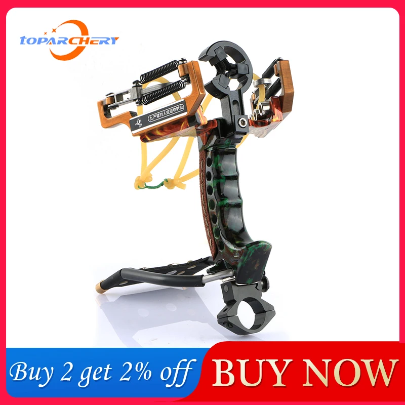 Hunting Slingshot Fishing Catapult Powerful Outdoor Shooting Slingshot with Rubber Band Game Sling Shot Darts