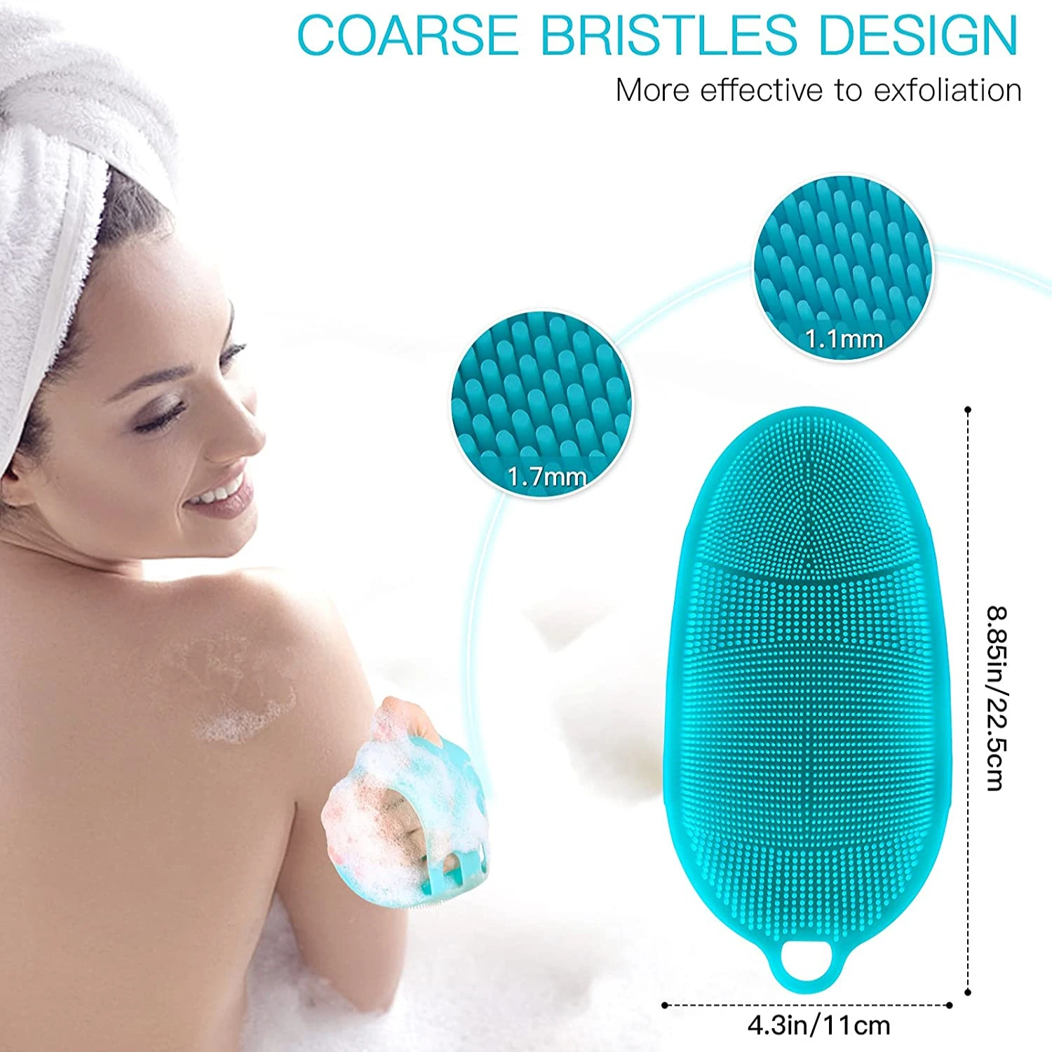 Soft Silicone Body Brush Body Wash Bath Shower Glove Exfoliating Skin SPA Massage Scrubber Cleanser For all kind skins BPA-free