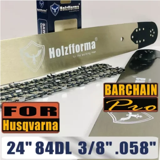 Farmertec Made 24 Inch Bar & Chain 3/8 .058 84DL Compatible with Hus 61 66 266 268 272 281 288 365 372 385 390 395