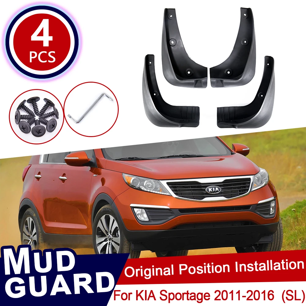 For KIA Sportage SL 2011~2016 Mudflaps Mud Flaps Flap Splash Guards Mudguards Car Auto Fender Front Rear 2012 2013 2014 2015