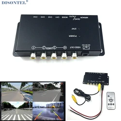IR control 4 Cameras Video Control Car Cameras Image Switch Combiner Box For Left view Right view Front Rear Parking Camera Box