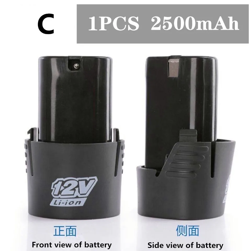 Hand Drill Supporting Battery 2000mAh Large Capacity Lithium Battery Pack 12V Electric Screwdriver Battery Pack