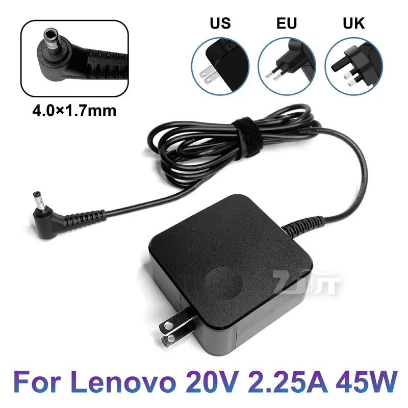 

20V 2.25A 45W 4.0*1.7mm AC Laptop Power Adapter Charger For Lenovo Ideapad 320 100 100s N22 N42 yoga310 yoga510 Air12 13 ADL45WC