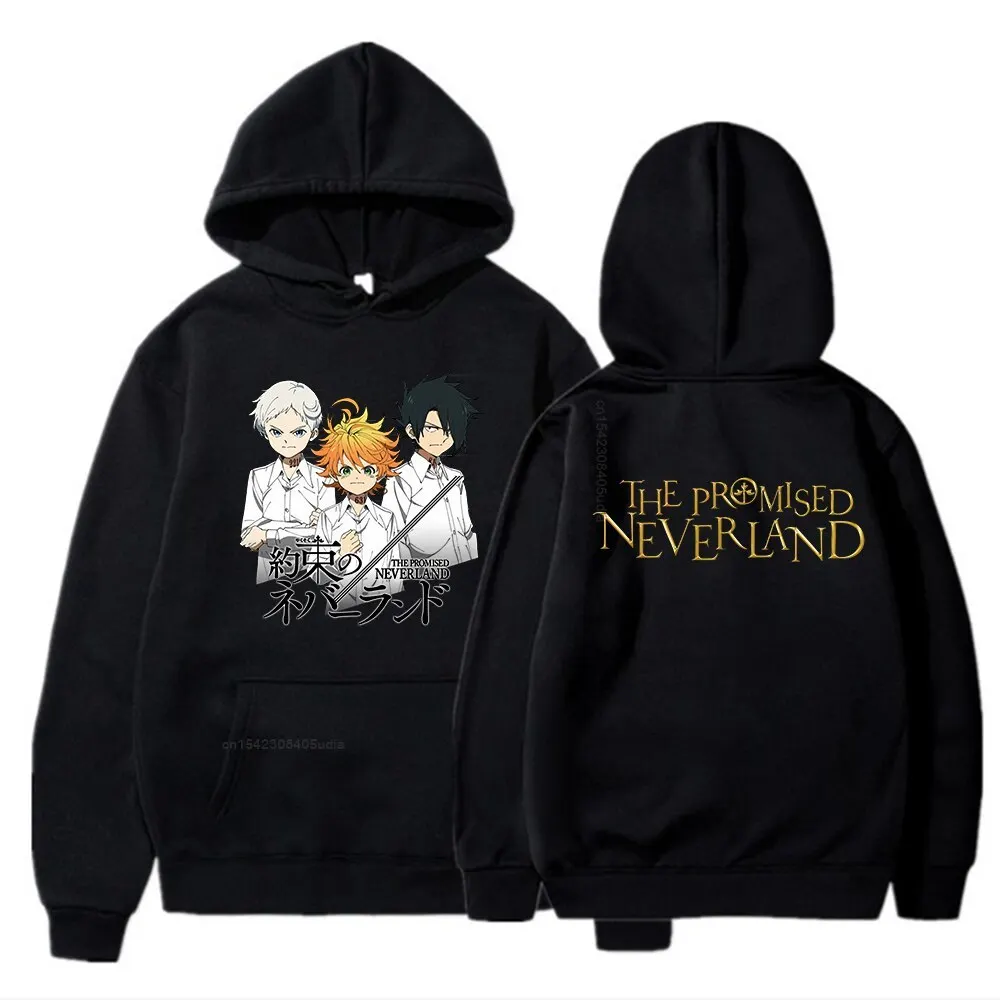 The Promised Neverland Hoodies Men's Long Sleeve Sweater Pullover Cool Aesthetic Harajuku Streetwear Unisex Graphic Clothes