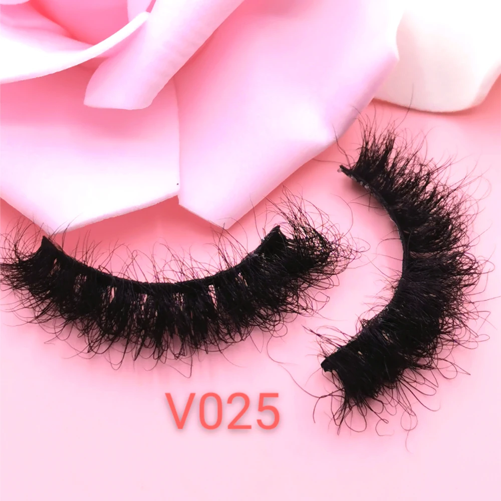 NEW 1pair Mink Lashes Natural False Eyelashes 10mm-20mm Real Mink Thick Fluffy Wispy Fake Lashes Make Up 3D Mink Eyelashes