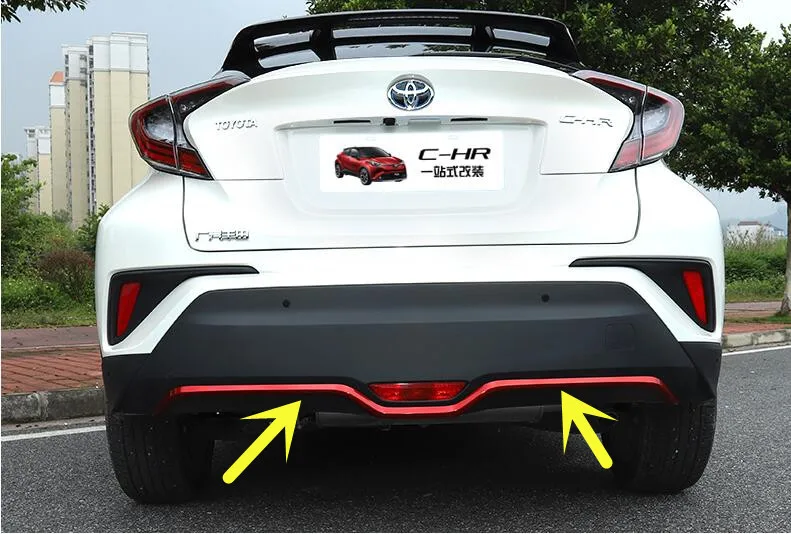 JINGHANG Car ABS Rear Door Tailgate Frame Bottom Trunk Plate Trim Hoods Fits For TOYOTA CHR C-HR 2017 2018 2019