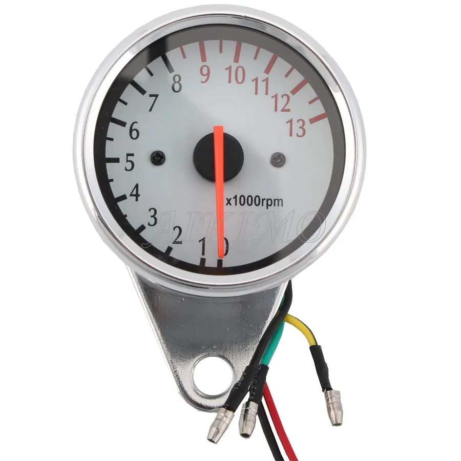 LED Backlight Motorcycle Tachometer Meter Tachometer Gauge Rev Counter 0-13000 RPM