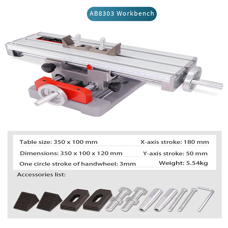 AOBEN WoodWorking Compound Working Table Cross Slide Mini Multifunction Drill Vise Precision Fixture Milling Drilling Bench