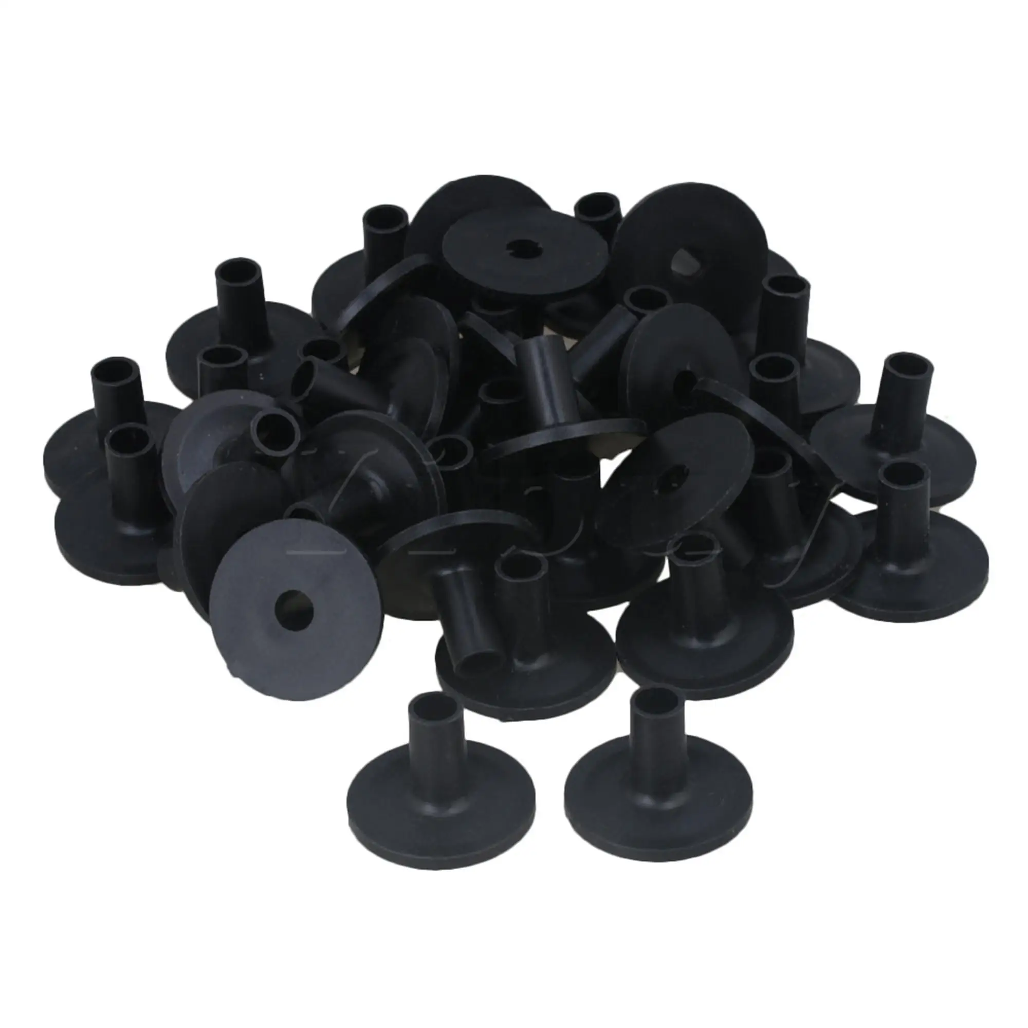 

200PCS Black Drum Long Flanged Cymbal Sleeves Replacement for Shelf Drum Kit