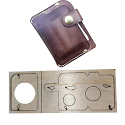 DIY leather craft card holder coin bag small wallet die cutting knife mould metal blade puncher hand tool 2pcs/set