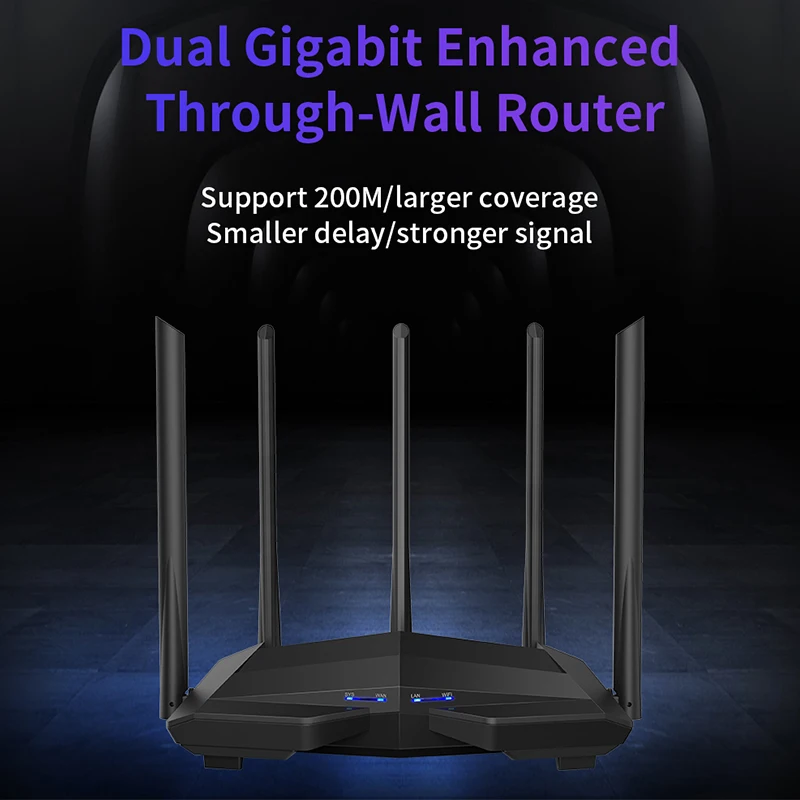 Imagem -03 - Roteador Wi-fi sem Fio Ac11 Ac1200 com Antena de Alto Ganho 2.4g 5.0g Repetidor de Banda Dupla Roteador sem Fio Controle por App