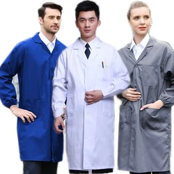 Worker Clothing Workwear Food Factory Uniform Dust Proof Overall Lab Coats Doctors Blue White Coat Suit Warehouse Porter Outfits