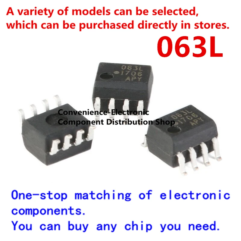 10 Buah/Pack 63L Optocoupler 063L HCPL-063L Optocoupler Kecepatan Tinggi Isolator SMD SOP-8