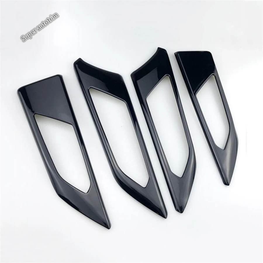 Center Control Gear Shift Panel Inner Door Armrest Handle Cover Trim Black Fit For VW Volkswagen Polo 2019 - 2023 Accessories