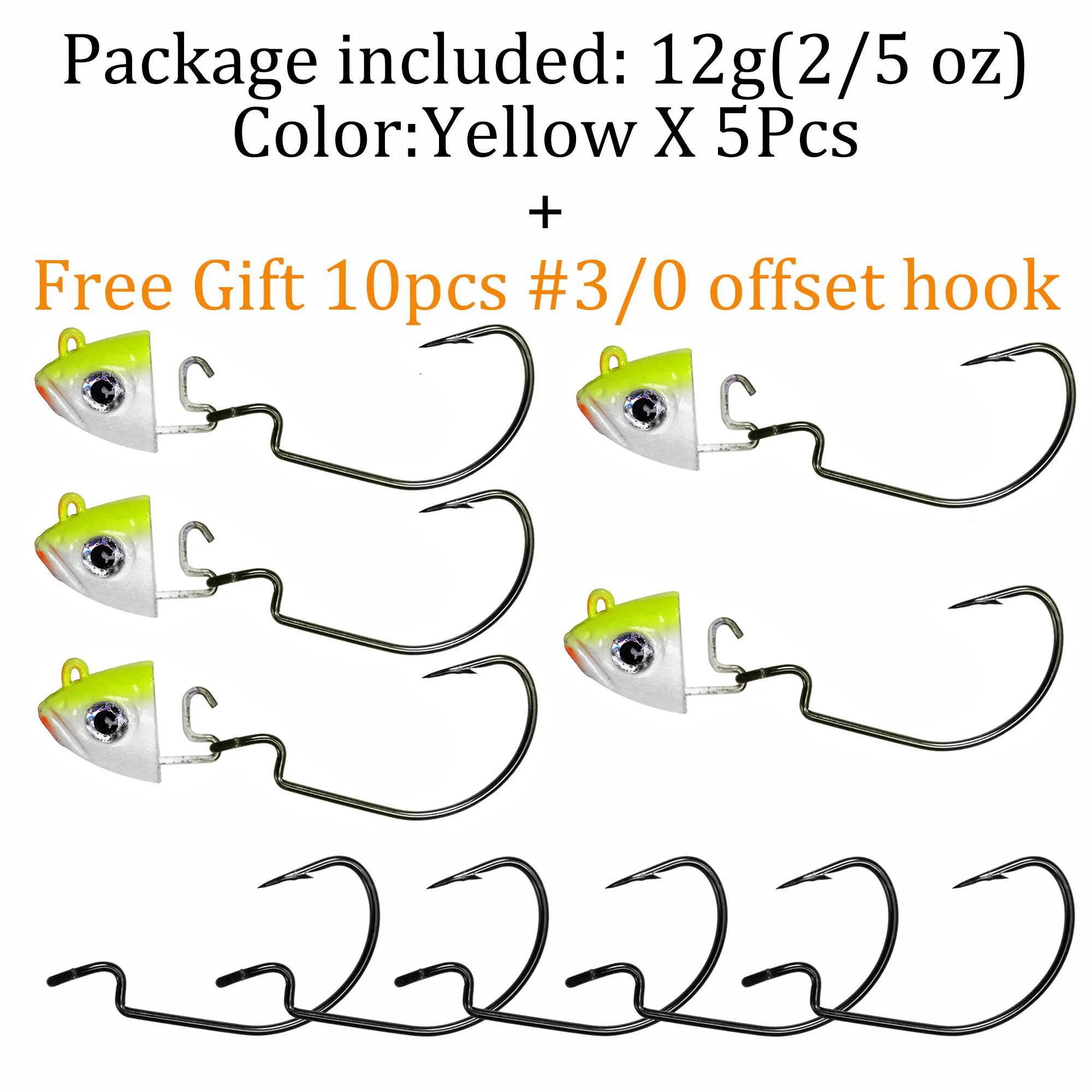 QualyQualy Jig Head Vishaken 10g 12g 25g Viskop Vishaak Zachte Vissen Lokt Visgerei Kit