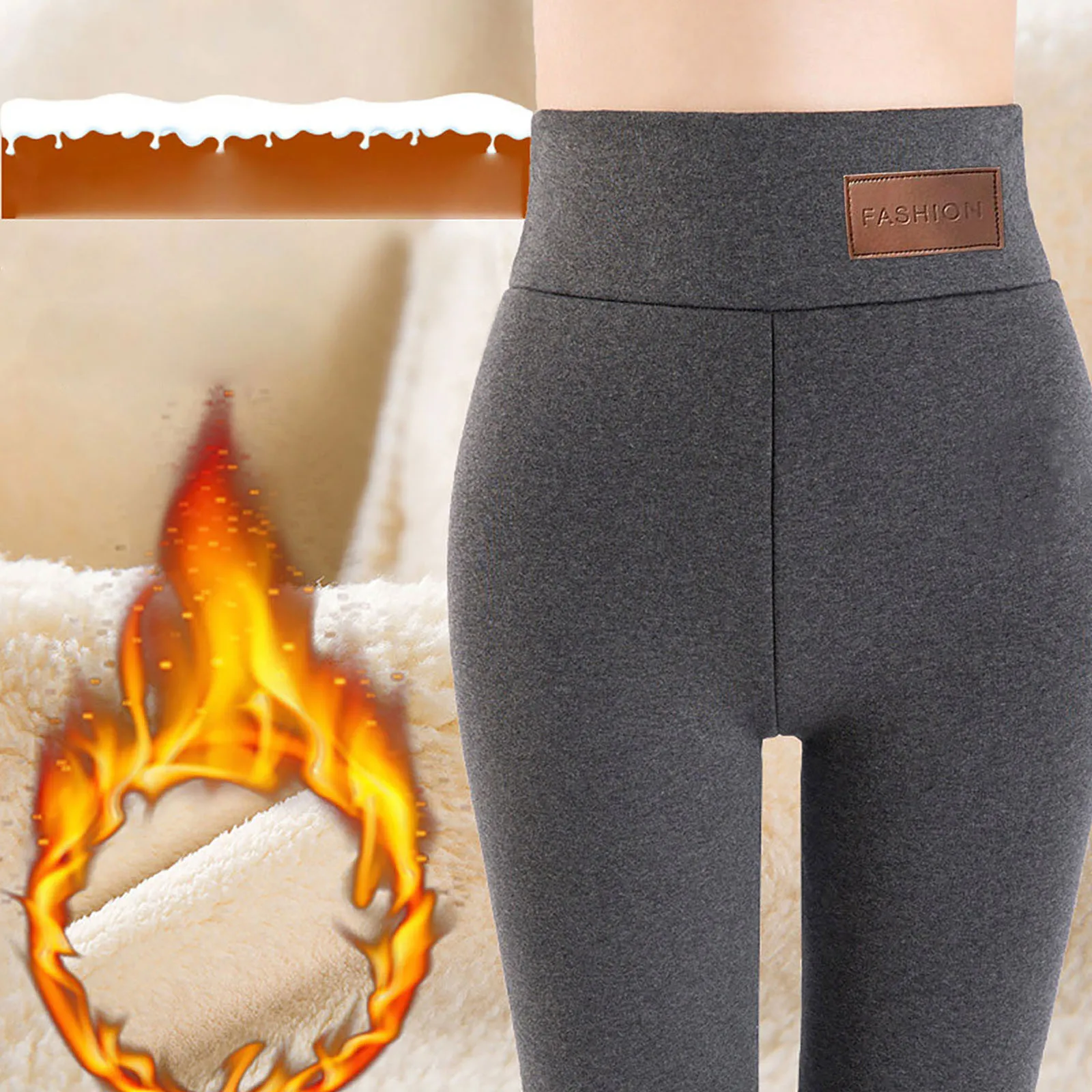 Women Pants Warm Winter Thick Velvet Legging High Waist Black Leggings Compression Thick Lamb Wool Pants Cold Resistant Pants