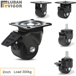 Super load-bearing 300KG 2 3 inch Low center Casters wheels FOR heavy carts machine tools large equipm HOME Industrial Hardware