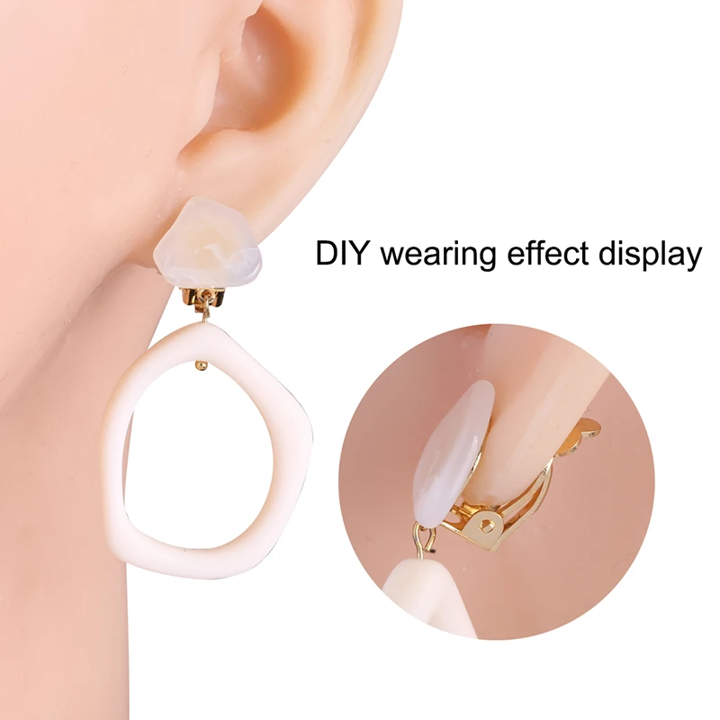 UNNAIER 10/Pack Frog Sling Ear Clip Invisible Pain Relief Ladies Ear Clip DIY Jewelry Accessories Earrings Non-pierced Earrings