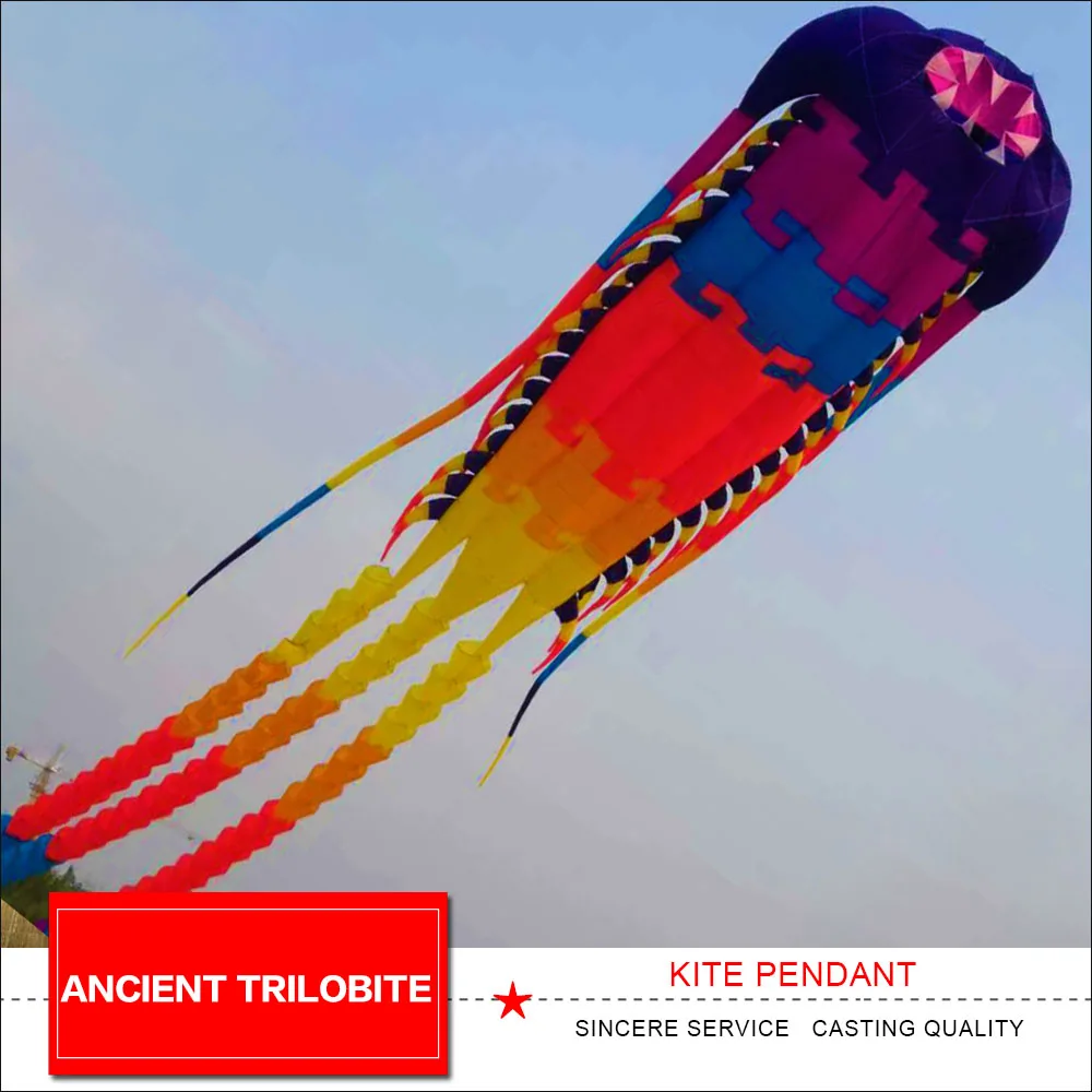 New Arrival 15m Ancient Trilobite Kite Pendant for Audlts 3D Solid outdoor Fun Toys Kite Festival Show Kite