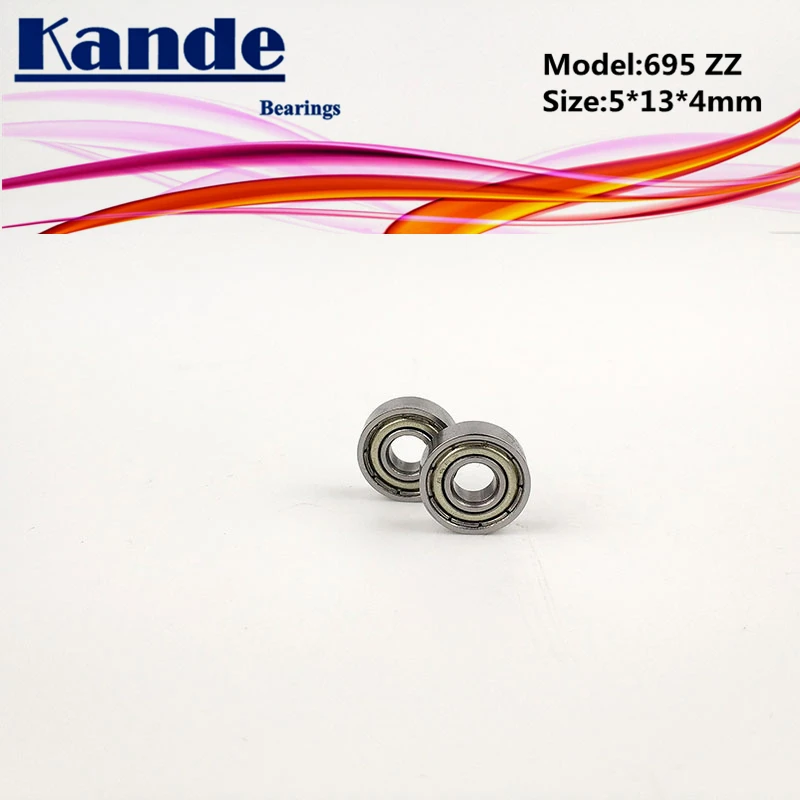 Kande Bearings 695ZZ 10pcs ABEC-1 695-2Z ABEC-3 695ZZ   10pcs ABEC-5 695 ZZ Miniature Deep Groove Ball Bearing 5x13x4mm 695