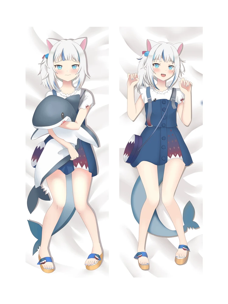 Newly Design Dakimakura Anime Inugami Korone Vtuber Double Sided Print Pillow Pillow Cover Case Cushion with Hidden Zipper