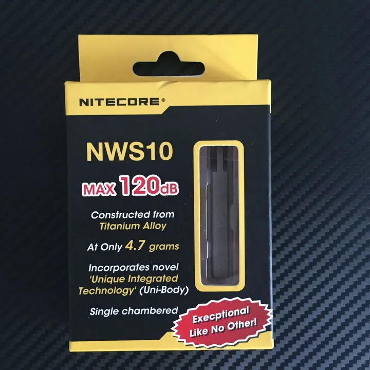 NITECORE NWS10 NWS20 Outdoor Emergency Whistle polished titanium alloy 120 decibels