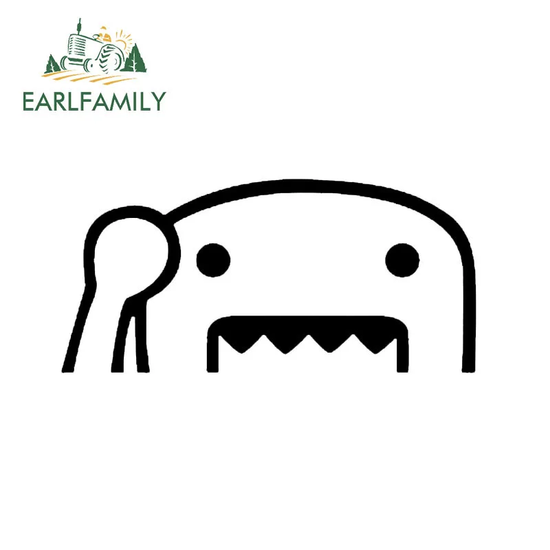 

EARLFAMILY 15 см размахивая половина Домо Кун JDM смешная виниловая наклейка Наклейка на окно, бампер автомобиля SUV украшение багажника автомобиля Стайлинг