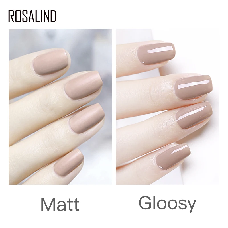 เจล ROSALIND เล็บกึ่งถาวรเจลเคลือบเงาฤดูหนาวสีเล็บ Art Design UV LED เจลสำหรับเล็บ Matt top Coat