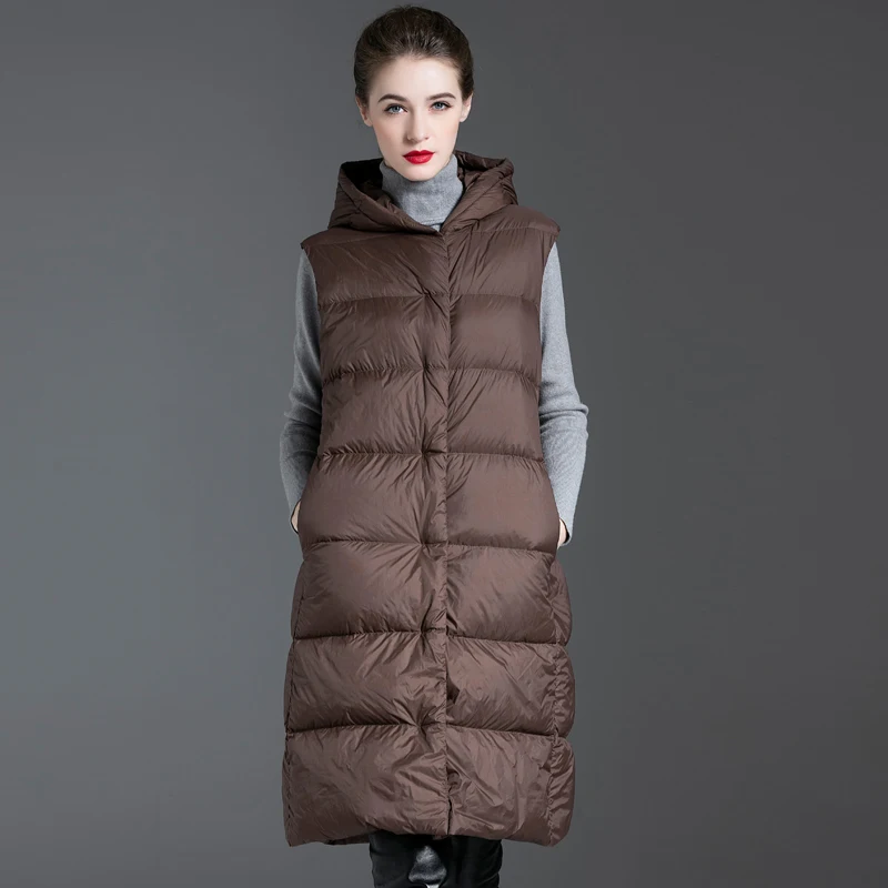 2020 Winter Down Jacket Vest Women Long Coat