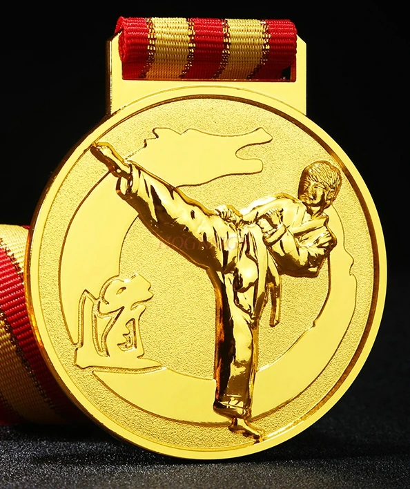 

karate medals Judo Wrestling Martial Arts Competition Metal Medal Commemorative Card